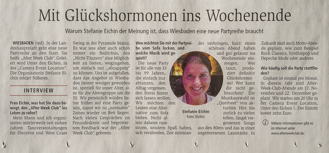 After Week Club im Wiesbadener Kurier